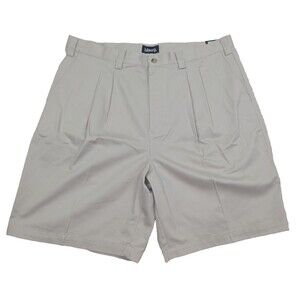 NWT Ashworth Dewsweeper Golf Shorts Mens 40 Stone Khaki Pleated 9 Inseam